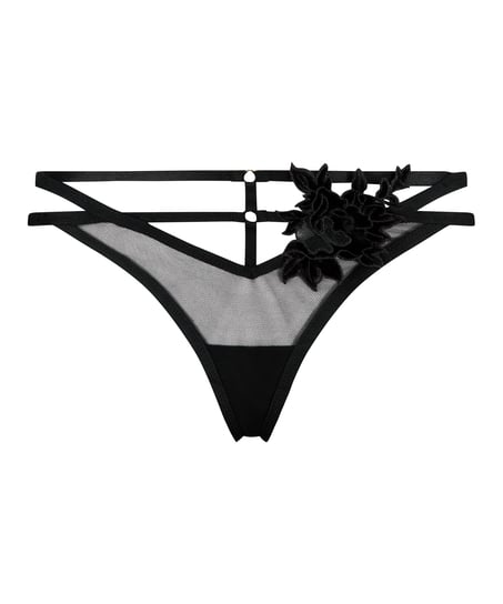 String tanga Effie - Noir