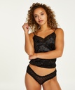 V-shaped Brazilian knickers mesh - Black