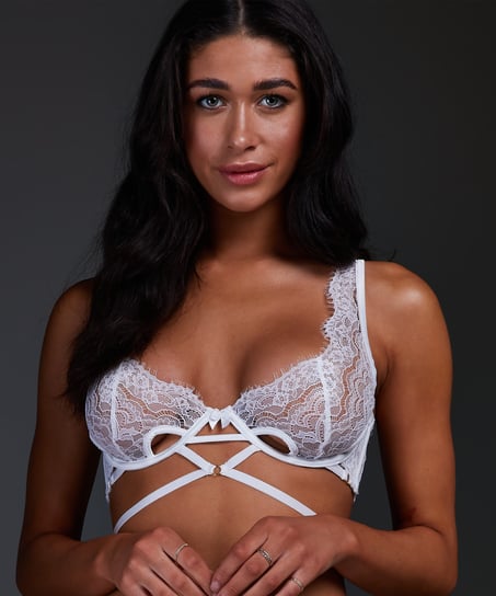 Seraphina non-padded longline underwired bra - White