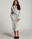 Long Fleece Bathrobe - Gray