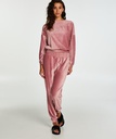 Velour rib jogging bottoms - Pink