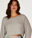 Rib Long Sleeve Top - Gray