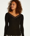 Jersey Long-sleeved Pyjama Top - Black