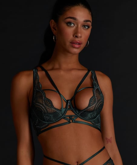 Lyra Non-Padded Longline Underwired Bra - Green
