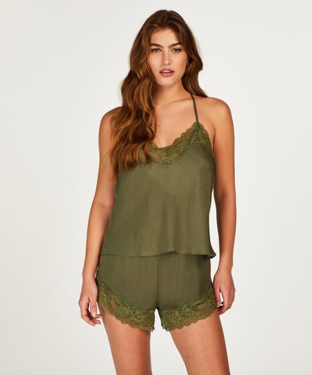 Satin Shorts - Green