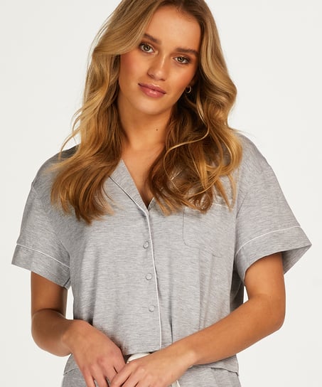 Essential Jersey Short-Sleeved Jacket - Gray