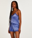 Velvet lace shorts - Blue