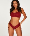 V-shape bras dot - Rhubarb