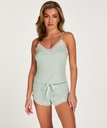 Ribbed lace Shorts - Green