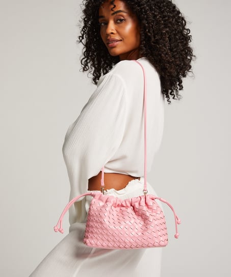Faux Leather Make Up Bag - Pink