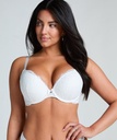 Soutien-gorge à armatures préformé push-up Marine - Blanc