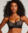 Soutien-gorge rembourré à armatures longline Luna - Noir