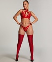 Private Bas autofixants look cuir - Rouge