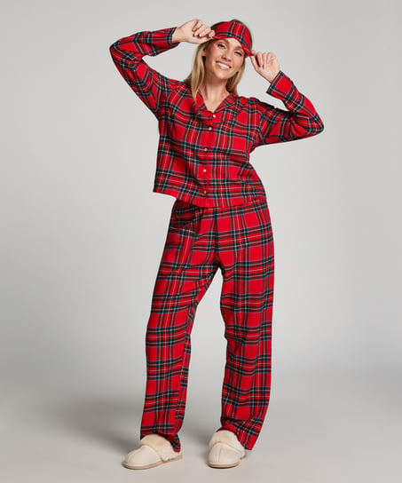 Twill Check Pyjama Set - Red