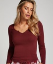 Top V-neck long sleeves - Purple