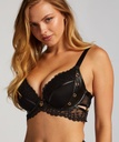 Soutien-gorge à armatures préformé longline push-up Desire - Noir