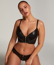 Soutien-gorge à armatures push-up préformé longline Talia - Noir