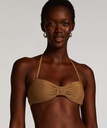 Haut de bikini bandeau Goldie Shimmer - Jaune