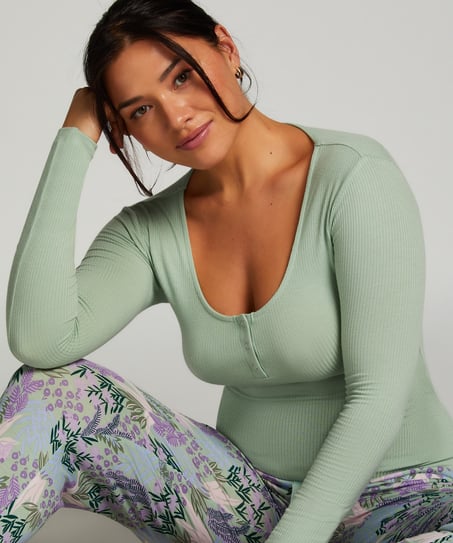 Top de pyjama Rib - Vert