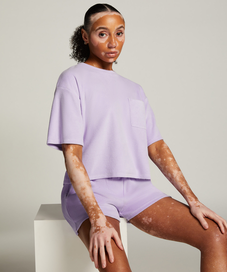 Short Velours Pocket - Violet