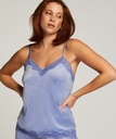 Camisole velours Dentelle - Bleu