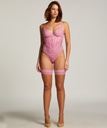 Bas Autofixants 15 Deniers Dentelle - Rose