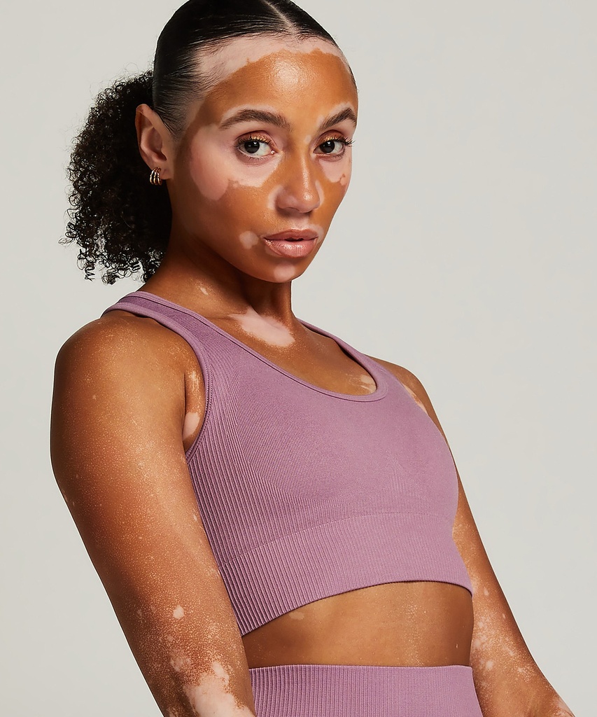 HKMX Soutien-gorge de sport sans couture - Violet