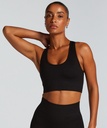 HKMX Soutien-gorge de sport sans couture - Noir