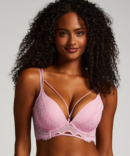 Soutien-gorge push-up à armatures préformé longline Lidia - Rose