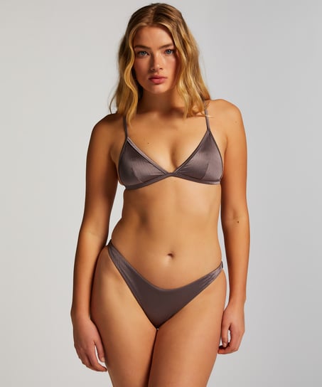 Slip de Bikini Échancrés Luna - Gris