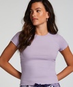 Chemise à manches courtes en coton - Violet
