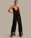 Pantalon large en dentelle Sophia - Noir