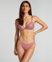 Slip brésilien iInvisible Lace Back - Rose