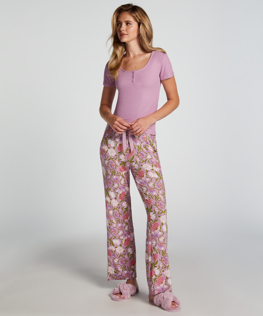 Pant Jersey Str Flower - Lavender Mist