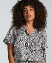 Veste à manches courtes en satin - Blanc