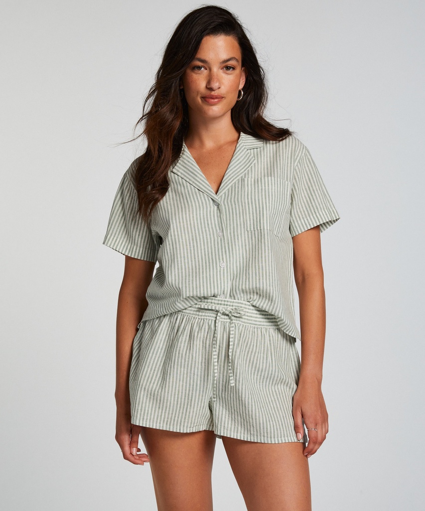 Short Linen Stripe - Ponderosa Pine
