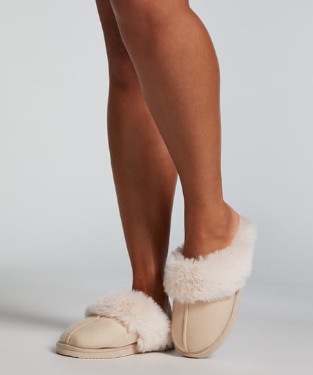 Pantoufles Suede - Beige