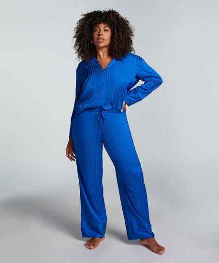 Pantalon Satin - Bleu