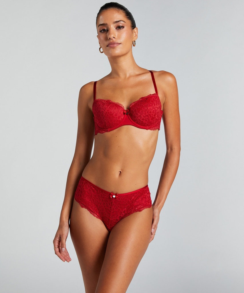 Slip brésilien Marine - Rouge