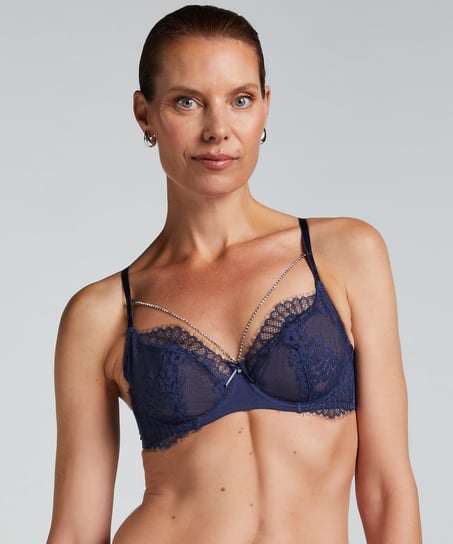 Soutien-gorge rembourré à armatures Pearlene - Bleu
