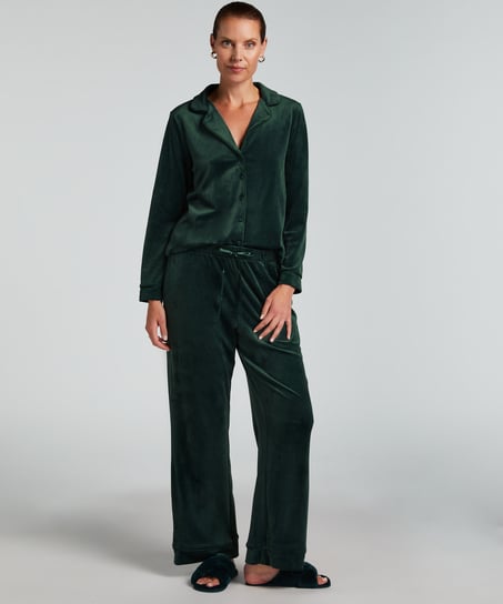 Pantalon de pyjama Velours - Vert