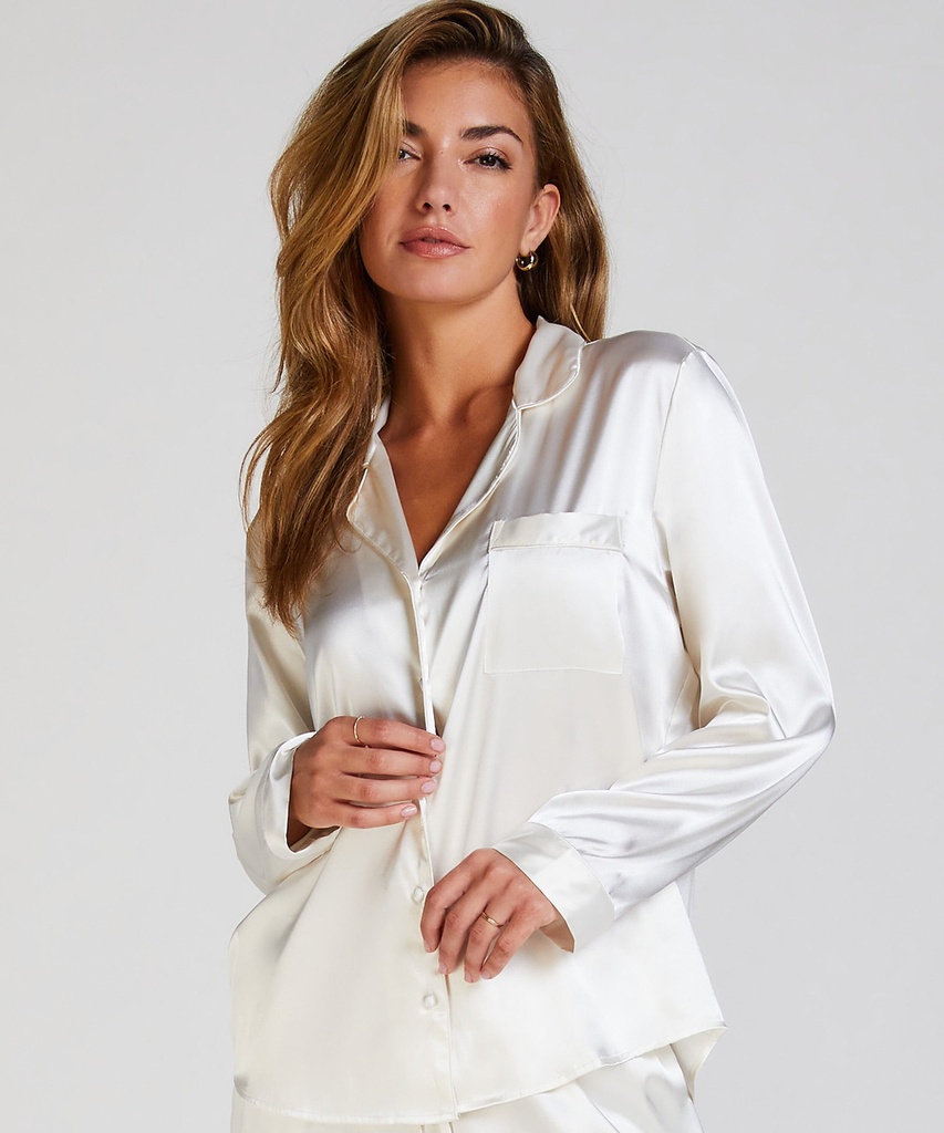 Veste à manches longues Satin - Blanc