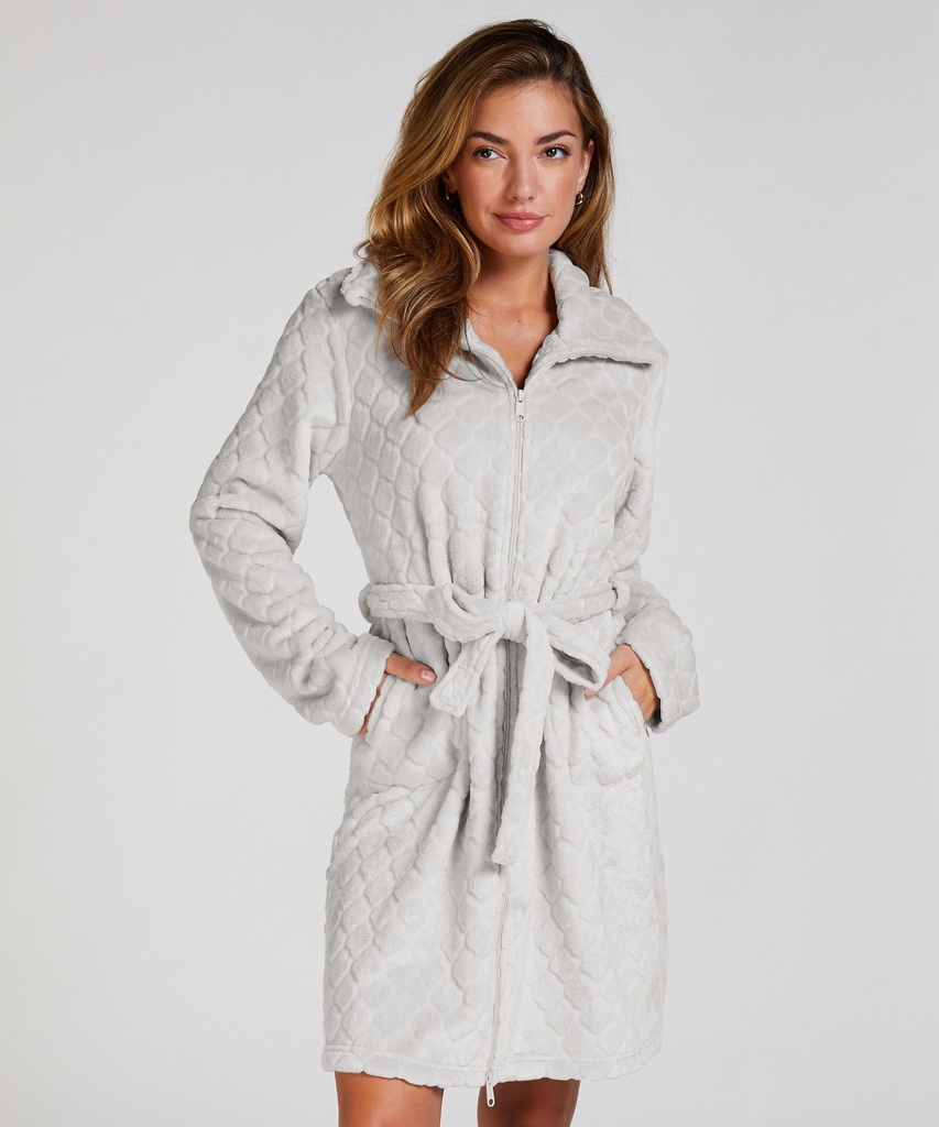 Peignoir Zip Fleece - Gris
