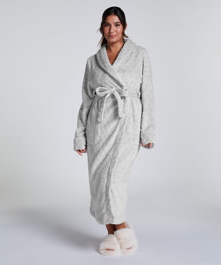 Long peignoir Polaire - Gris