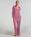 Satin print long sleeve pyjamas - Pink