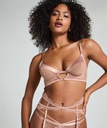 Soutien-gorge à armatures non-préformé longline Nisha - Beige