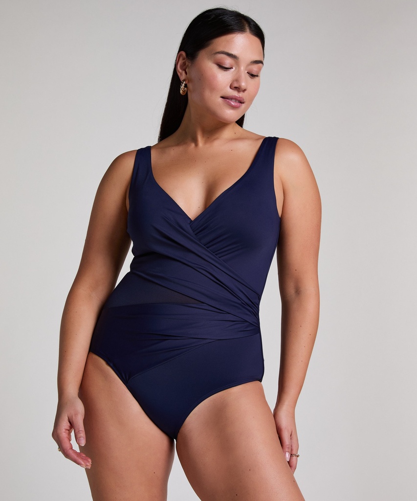 Maillot de bain Shaping Shell Mesh - Bleu