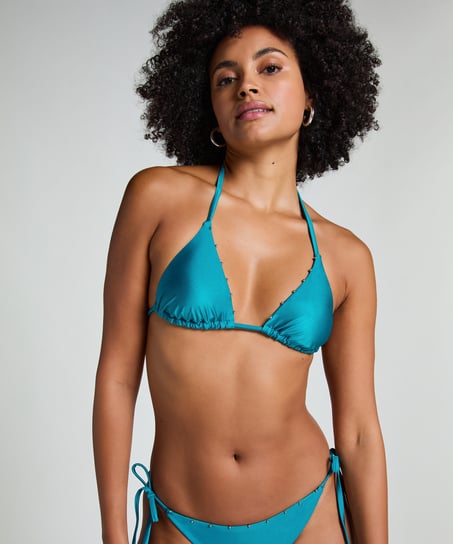 Haut de bikini triangle Aqua - Vert
