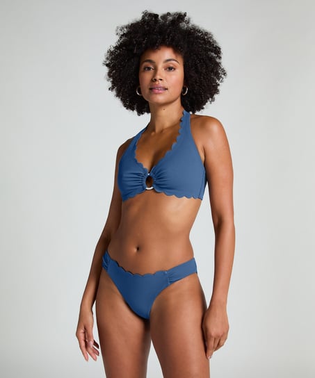 Slip de Bikini Rio Scallop - Bleu