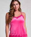 Camisole velours Dentelle - Rose